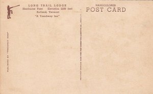 Postcard Long Trail Lodge Sherburne Pass Rutland Vermont VT