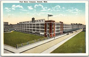 Ford Motor Company Detroit Michigan MI Automobile Factories Bird's Eye Postcard