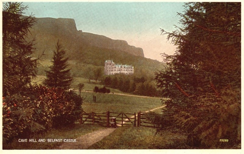Vintage Postcard Cave Hill And Belfast Castle Ireland Valentine & Sons Pub.