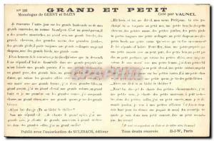 Old Postcard Big and Small Gerny Bazin Vaunel