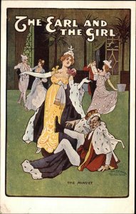 Woolwich London Theatre Poster Art Grand Theatre EARL & THE GIRL c1910 Postcard