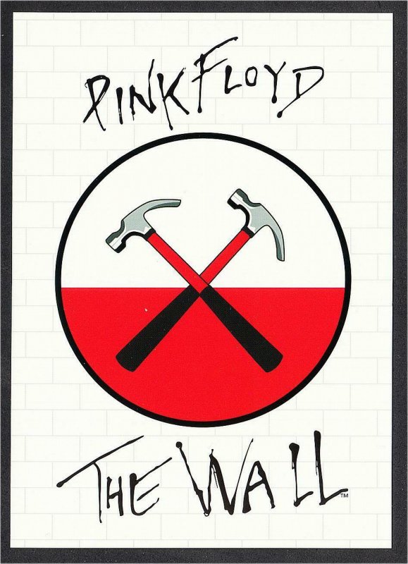Pink Floyd The Wall Two Hammers Logo Postcard