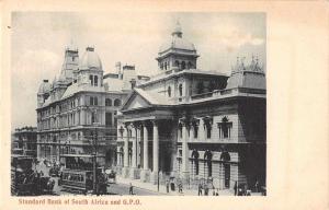 Cape Town South Africa Standard Bank & Post Office Antique Postcard (J34574)