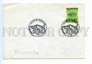 494685 GERMANY 1972 Ulm Donau rocket glider special cancellation SPACE COVER