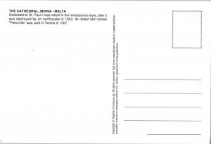 The Cathedral Mdina Malta Postcard