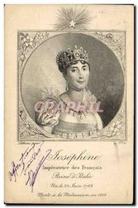 VINTAGE POSTCARD Josephine Empress of the French Queen of It