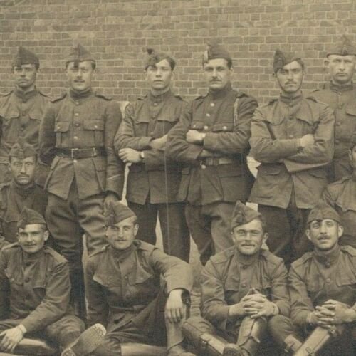 Military Belgian Army Photo World War 1 Soldiers Vintage RPPC 07.69 