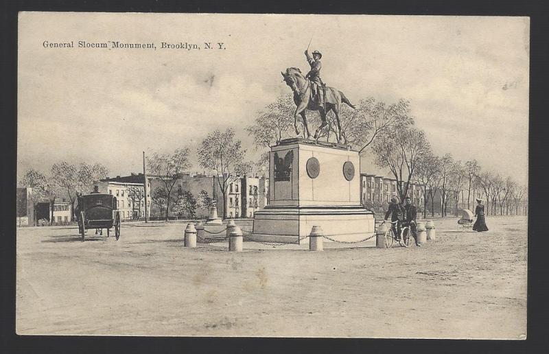 General Slocum Monument, Brooklyn, NY. Undivided back, Hagemeister postcard