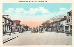 Lebanon Pennsylvania Liberty Square Antique Postcard J60977