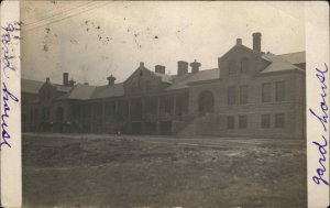 Barracks - Fort Riley KS Cancel (I Think) c1910 Real Photo Postcard