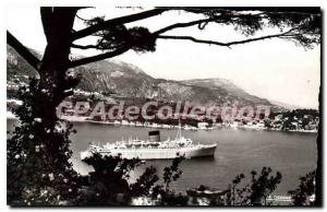 Old Postcard Villefranche-sur-mer ship