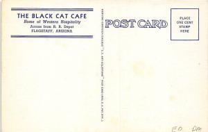 Flagstaff AZ Black Cat Cafe on U. S. 66 Curt Teich Postcard