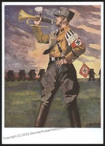 3rd Reich Germany 1931 SA Bugler Nr73B Verlag Bildkunst Albert Reich Bisc 111495