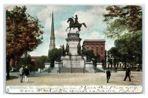 Postcard Washington Monument in Capitol Square, Richmond VA Tucks 1905 F55