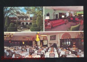 ALBUQUERQUE NEW MEXICO FRED HARVEY HOTEL INTERIOR ROUTE 66 ADVERTISING POSTCARD