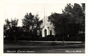 canada, HANNA, Alberta, Court House (1940s) RPPC Postcard