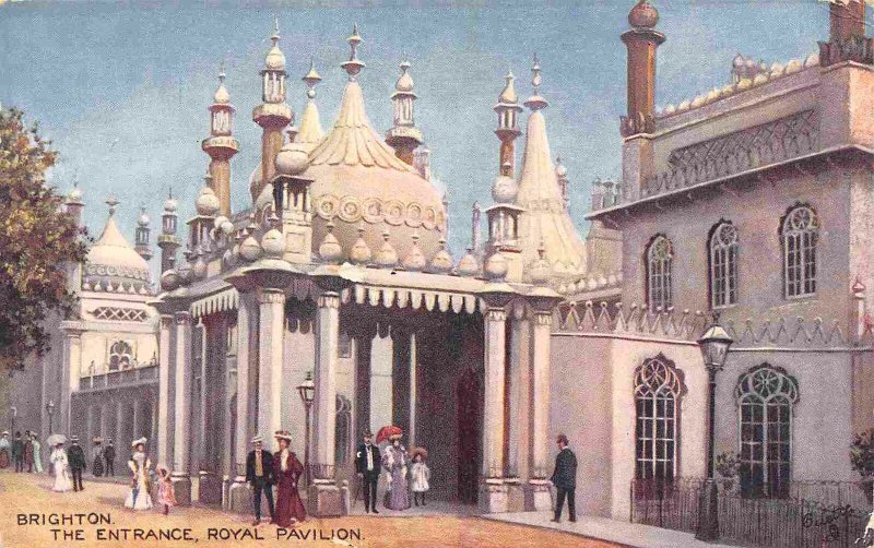 Royal Pavilion Entrance Brighton Sussex England UK 1910c Tuck postcard