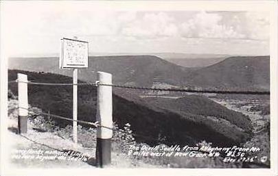 West Virginia New Creek The Devils Saddle from Alleghany Front Mt Real Photo