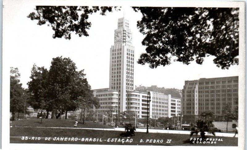 Postcard - D. Pedro II Railway Station - Rio de Janeiro, Brazil 