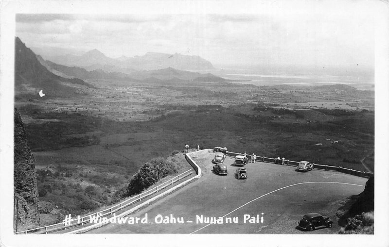 HAWAII~WINDWARD OAHU-NUUANU PALI~1930s PHOTO POSTCARD