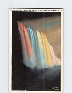 Postcard American Falls from Below Niagara Falls New York North America