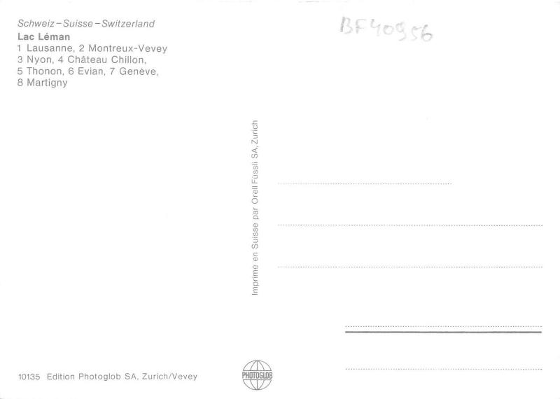BF40956 lac leman switzerland map cartes geographiques