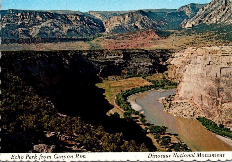 Utah Dinosaur National Monument Echo Park From Canyon Rim