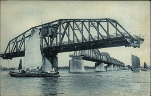 Yalu River Korea Bridge 1920s-40s Postcard