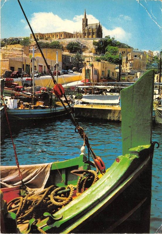 B86752 the church and statue of lourdes gozo mgarr malta ship