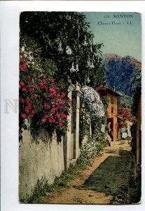 3079847 FRANCE Menton Chemin Fleuri Vintage PC