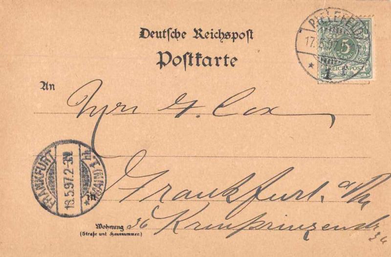 Bielfeld Germany Multiview Gruss aus 1897 Postal Used Antique Postcard J79426