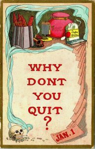 Anti-Smoking Why Don't You Quite Postcard Tobacco, Cigars, Pipe Snuff - A18