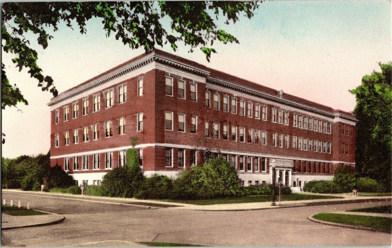 Commerce Building O.S.C. Corvallis Oregon Vintage Handcolored Postcard Unposted 