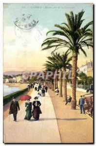 Postcard Old Cannes Croisette boulevard