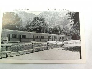 Vintage Postcard Hide-Away Motel Provo's Newest and Finest Provo Utah