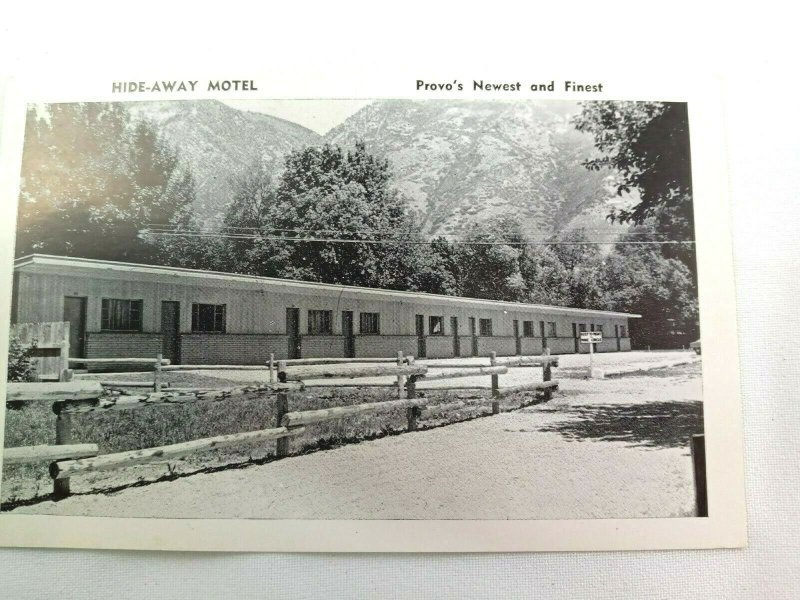 Vintage Postcard Hide-Away Motel Provo's Newest and Finest Provo Utah