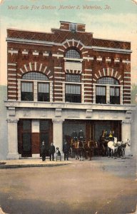 Waterloo Iowa West Side Fire Department Vintage Postcard AA43888