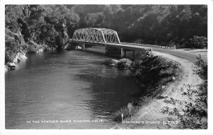 RPPC Feather River Canyon Bridge, Plumas County, CA 1950s Photo Vintage Postcard
