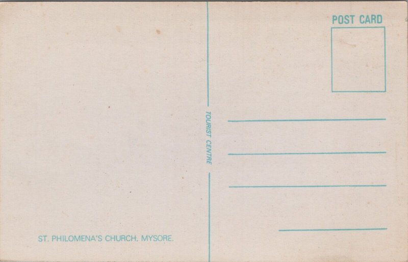 India St Philomena's Church Mysore Vintage Postcard C024