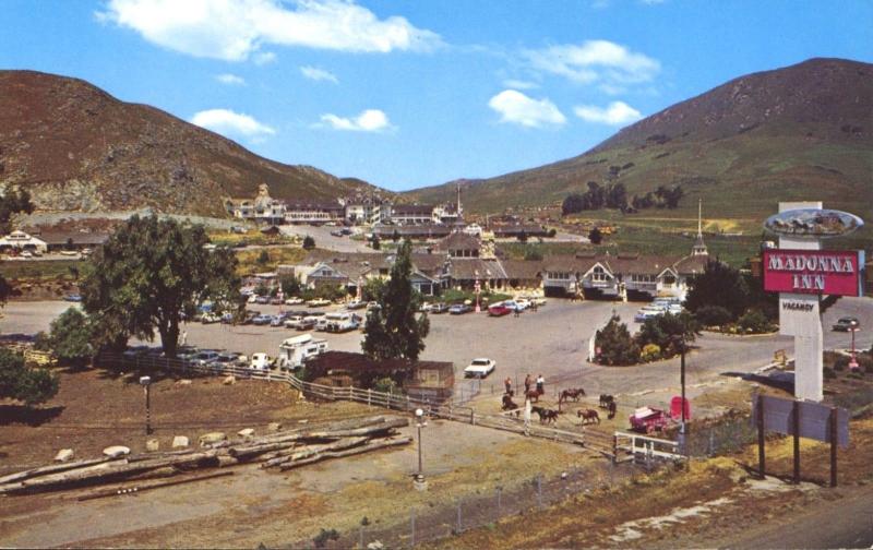 Madonna Inn San Luis Obispo CA Motel Hotel Ponies Cars c1970s Unused Postcard D3