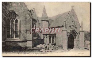 Old Postcard Saint Herbot Church and The Boneyard