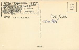 The Coconut Bar House Of Palms (Polynesian?) Restaurant, Virgin Islands Postcard