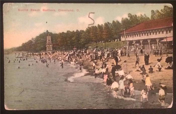 Euclid Beach Bathers, Cleveland, Ohio, 1913, Souvo Chrome 24182