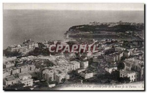 Old Postcard Monte Carlo Monaco General view taken of the road from La Turbie