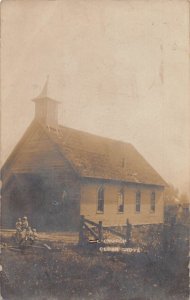 ZC1/ Cedar Grove West Virginia RPPC Postcard c1910 M.E. Church Building 185