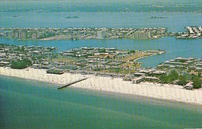 Florida Clearwater Beach Aerial View Showing Palm Pavilion Beach & Pier