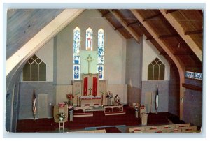 c1950's Tabor Ev. Lutheran Church Interior Rockford Illinois IL Vintage Postcard 