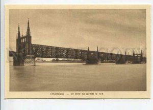 438031 FRANCE Strasbourg railway bridge Vintage postcard