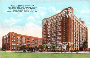 Kansas City, MO Missouri  MILITARY DIVISION~Rahe Auto & Tractor School  Postcard