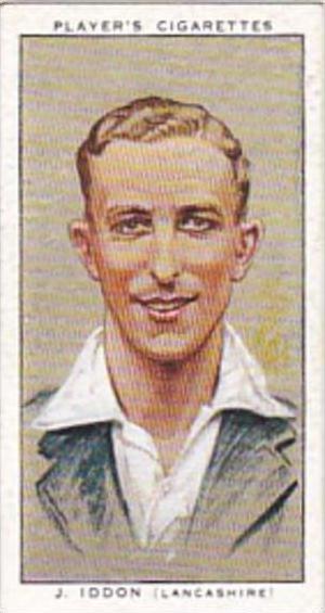 Player Vintage Cigarette Card Cricketers 1934 No 14 J Iddon